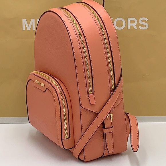 MICHAEL KORS
Jaycee Medium zip pocket Pebbled Leather Backpack Sherbert color - Picture 6 of 16